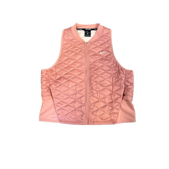 NIKE WOMENS AEROLAYER RUNNING VEST PINK Sz Large CJ5562-685 - Picture 1 of 5